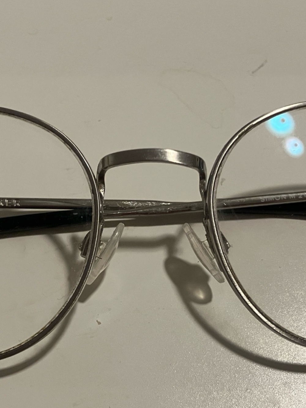 Warby Parker Simon Round M 2155 Silver Tortoise Eyeglasses Frame 50-19-145 EUC